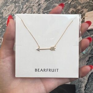 Bearfruit rhinestone arrow Aries zodiac necklace